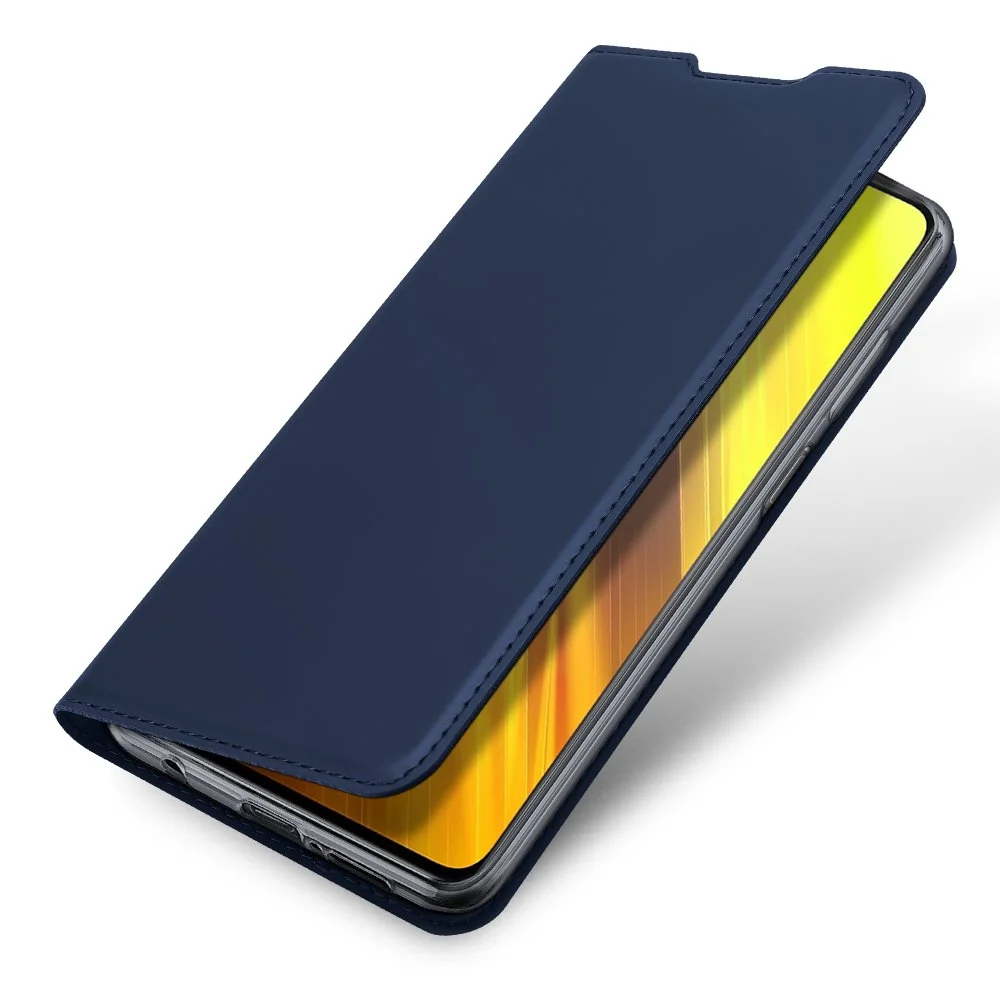 DUX DUCIS Skin Pro knižkové kožené puzdro na Xiaomi Poco M3 / Redmi 9T modré