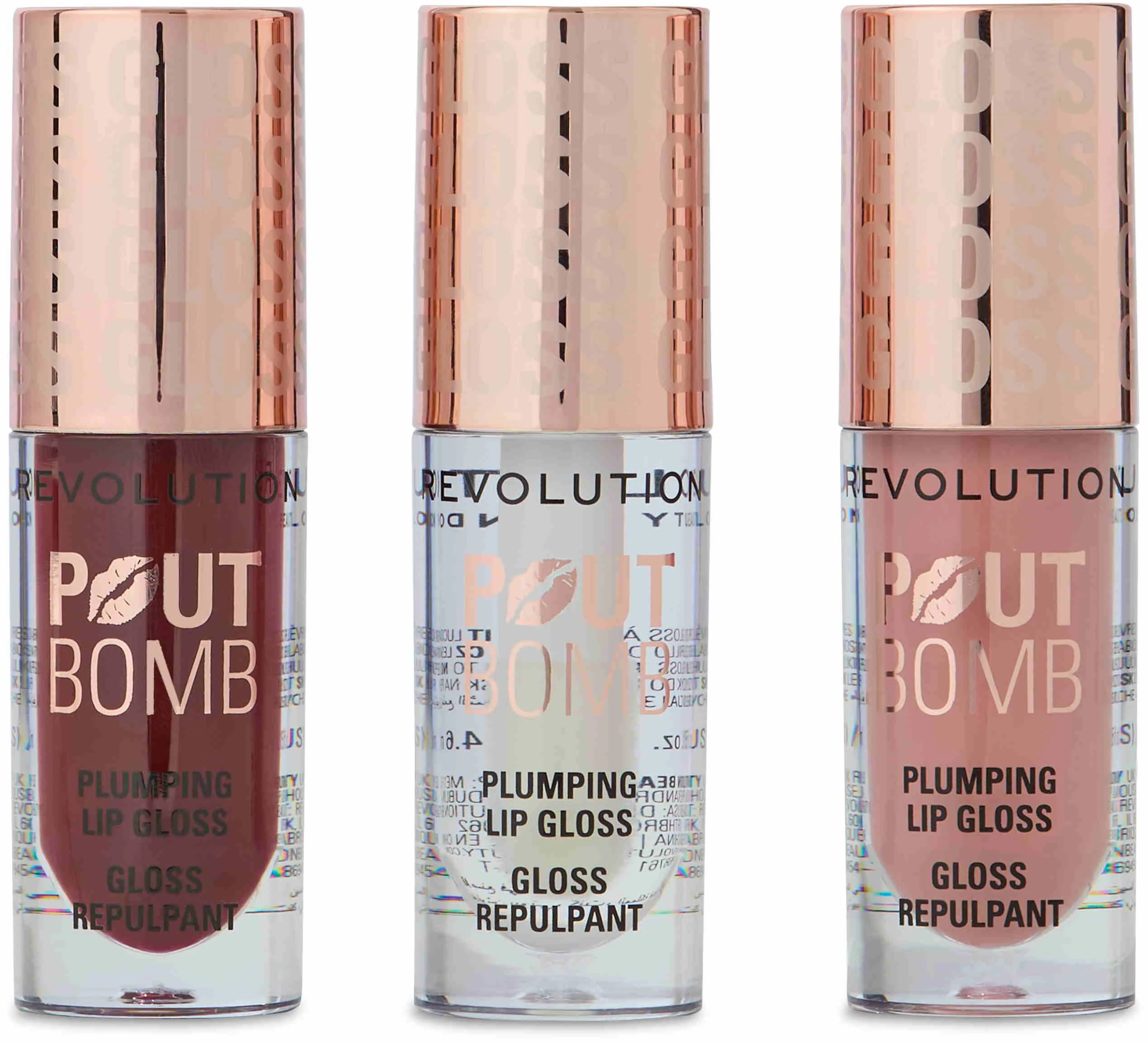 Revolution Pout Bomb Plumping Lip Gloss Trio Gift Set 1 set