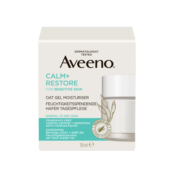 AVEENO® Calm+Restore Hydratačný pleťový gél s ovsom 1×50 ml, pleťový gél