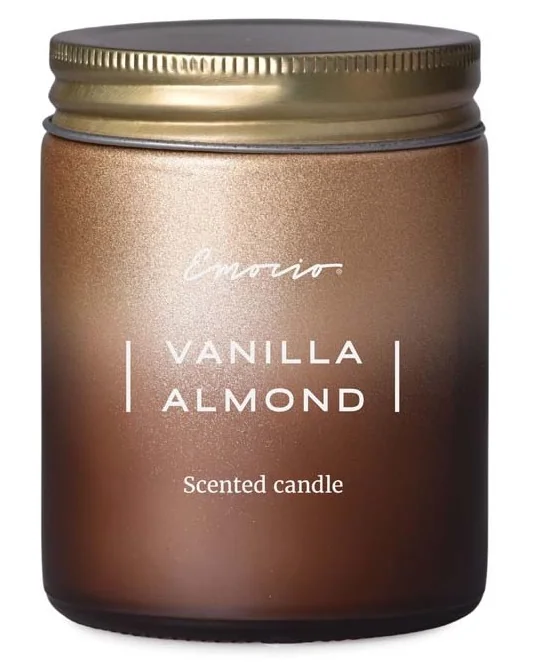 Emocio sklo 74×95 mm s plechovým viečkom vonná sviečka, Vanilla Almond 1×1 ks, vonná sviečka