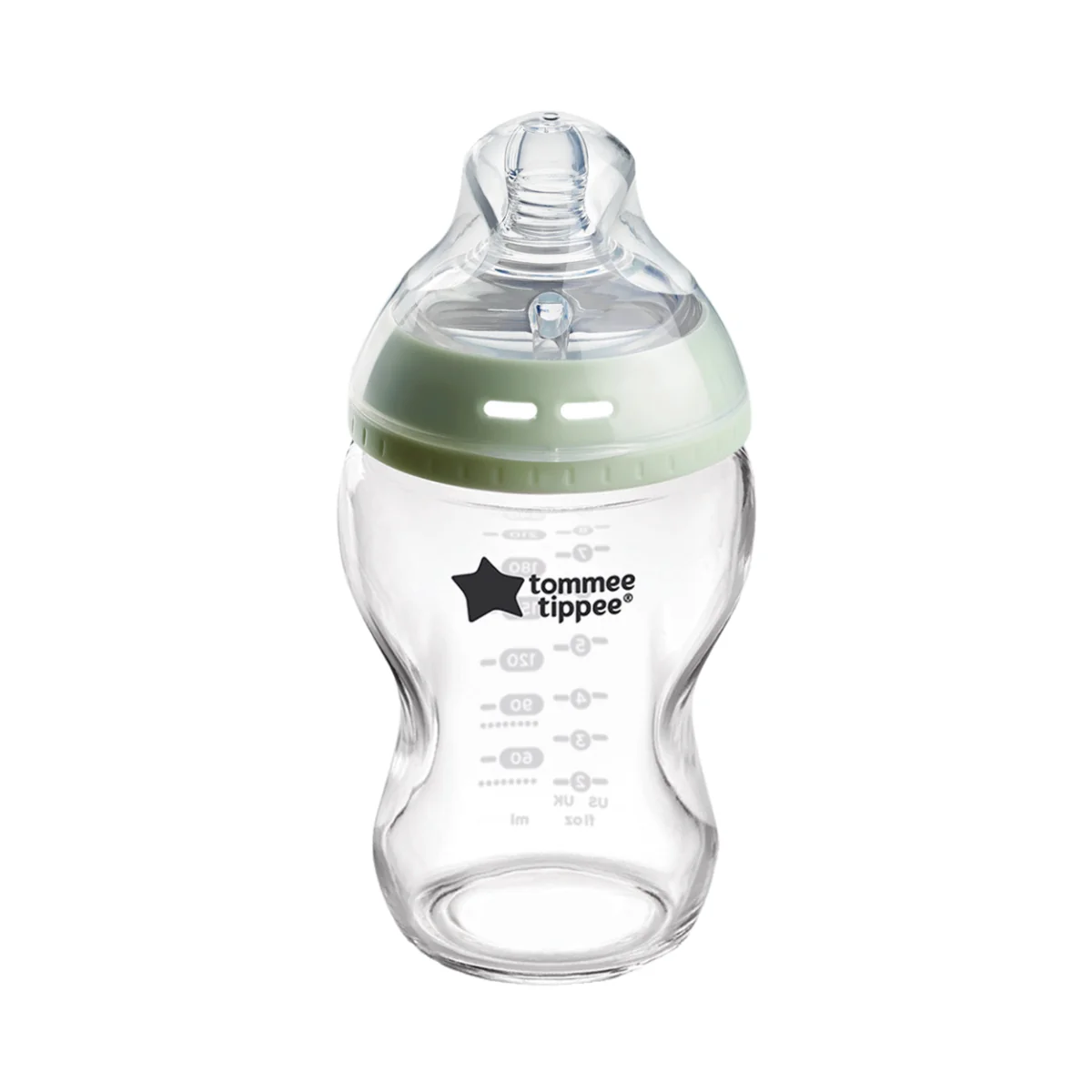 Tommee Tippee Natural Start Sklenená Samoterilizačná Dojčenská Fľaša s ANTI-COLIC cumlíkom Pomalý Prietok 250 ml, 0m+ 1×1 ks, dojčenská fľaša