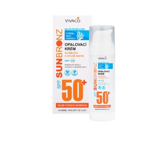 VIVACOSUN BRONZ Opaľovací KRÉM SPF50+ bez octocrylenu CORAL FRIENDLY 50 ml