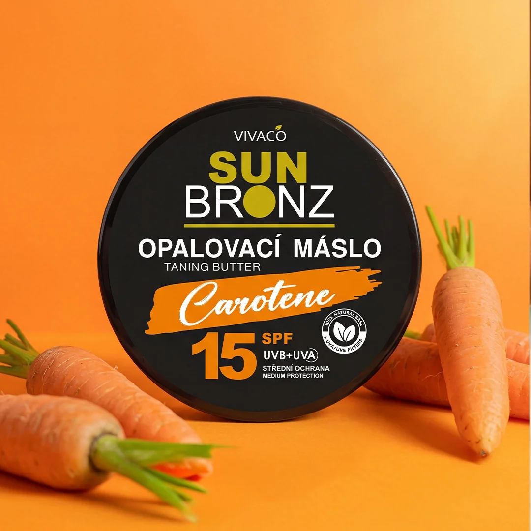 VIVACO SUN BRONZ CAROTENE Opaľovacie MASLO SPF15 150 ml
