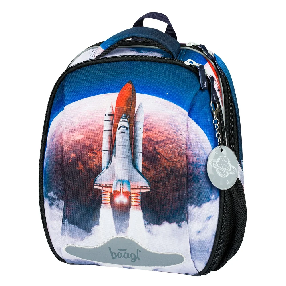 Baagl Školská aktovka Shelly Space Shuttle Ergonomická, modrá