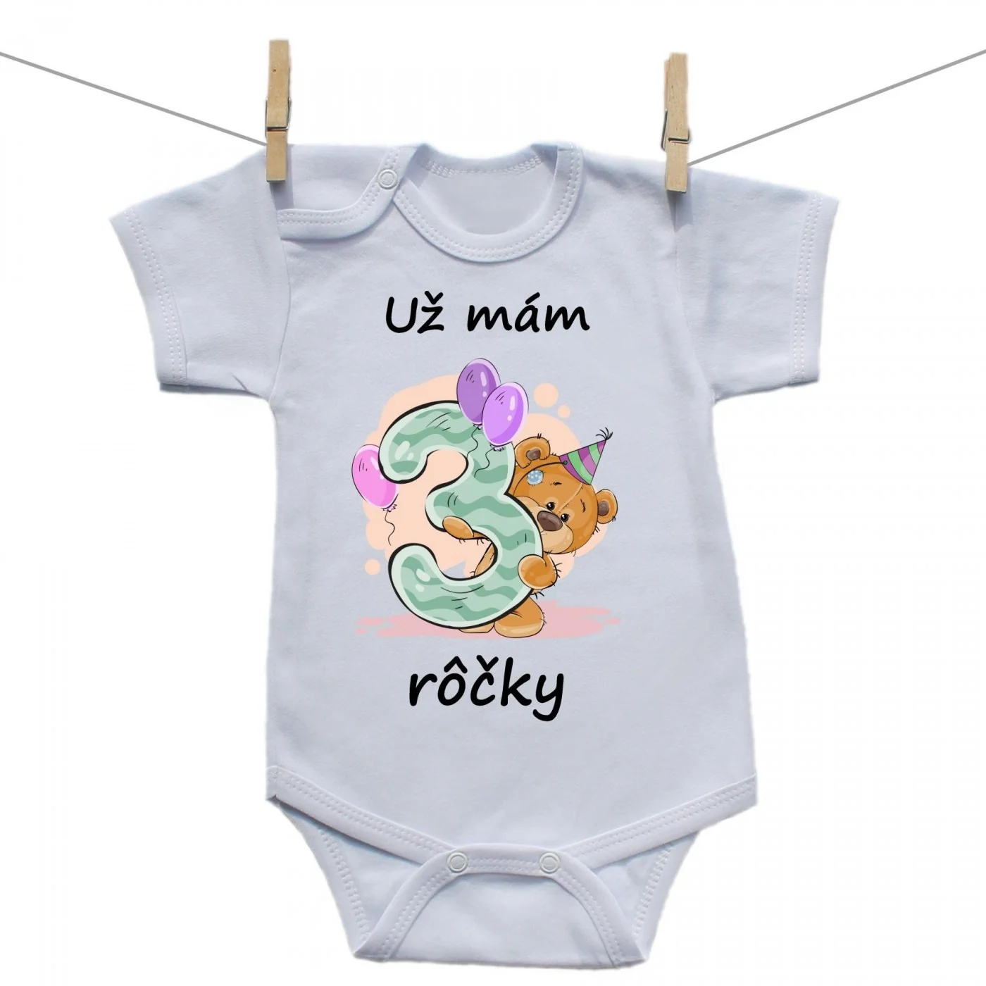 Boodyy Body s krátkym rukávom Už mám 3 rôčky Veľkosť: 68