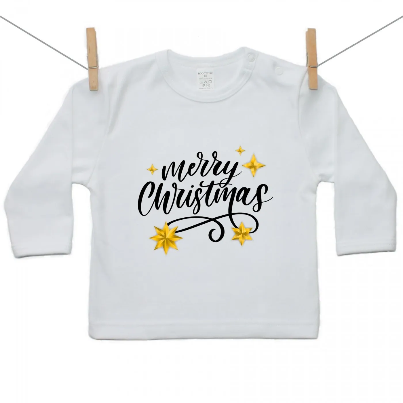 Boodyy Tričko s dlhým rukávom Merry Christmas Veľkosť: 140