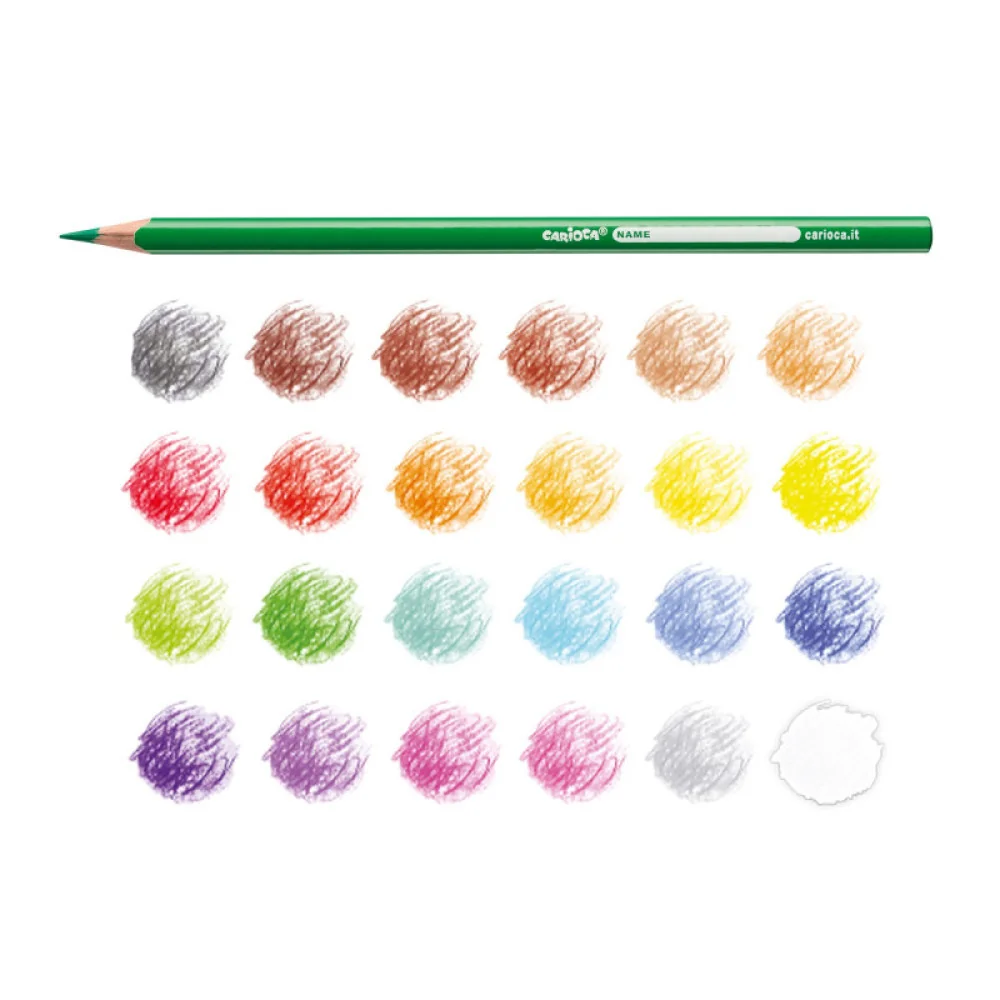 Farbičky SUPERCOLOR trojhranné, nelámavé Carioca 24ks -CARIOCA