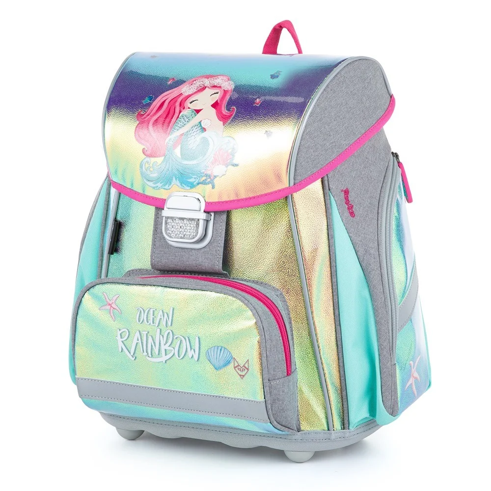 Školský batoh PREMIUM Ocean rainbow modro-ružový