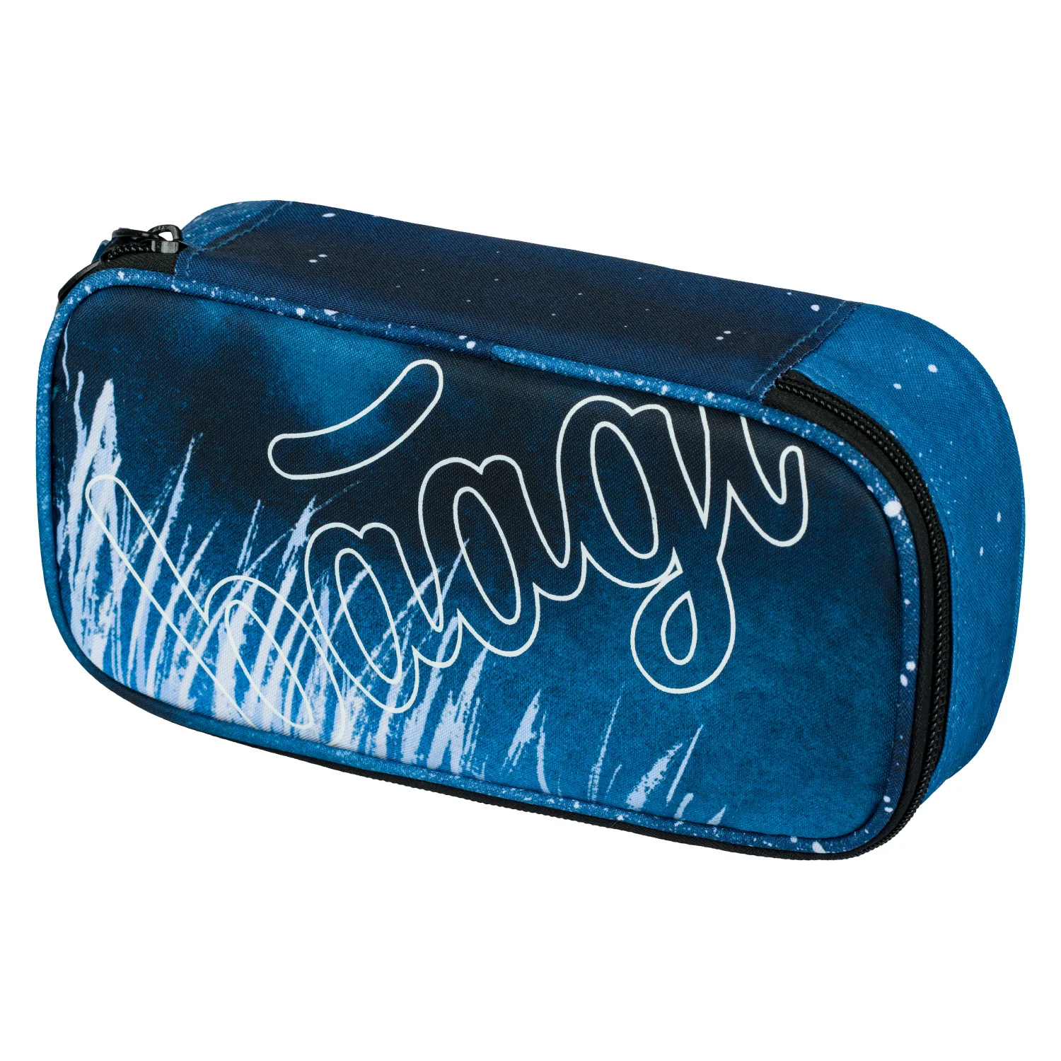 Baagl školský peračník etui Skate Steel modrý modro-šedý