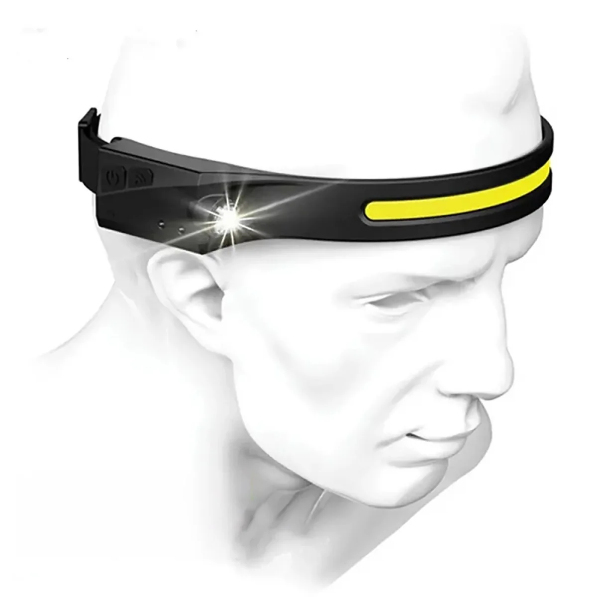 MG WLC-1200 Cree LED čelovka 350lm, čierna