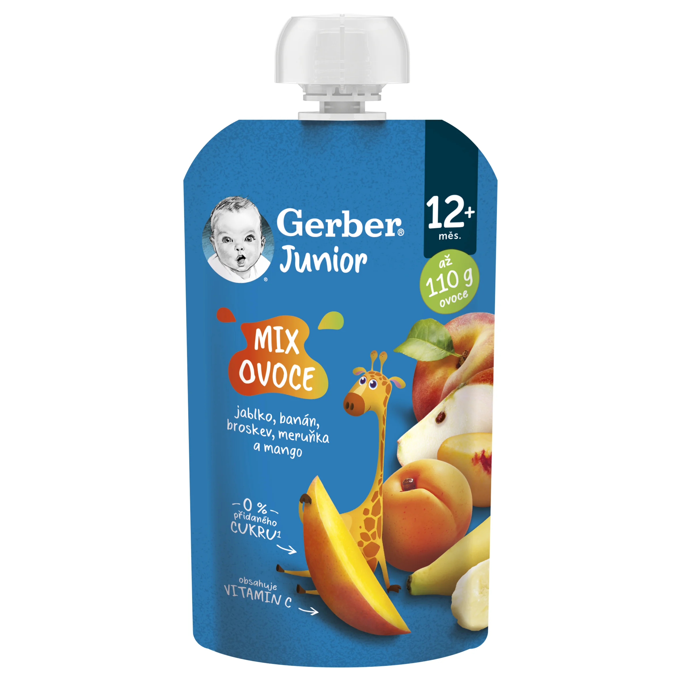 Gerber Junior Kapsička MIX OVOCIA (ovocná desiata (od ukonč. 12. mesiaca)) 110 g