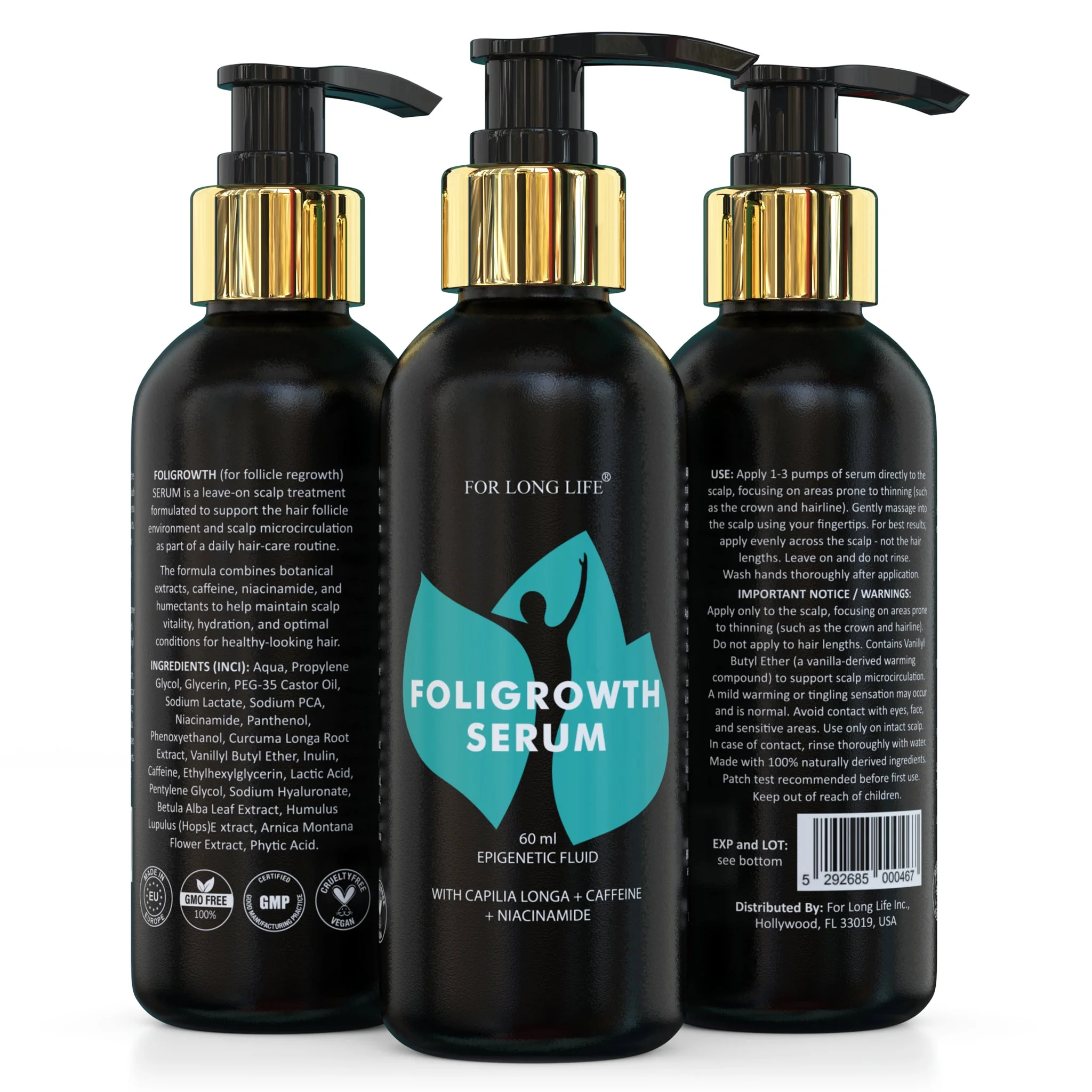 For Long Life FOLIGROWTH sérum na podporu rastu vlasov Sérum pre vlasovú pokožku a vlasy