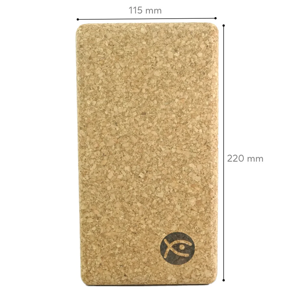 Flexity ergonomický korkový joga blok 22 x 11,5 x 7,5 cm 
