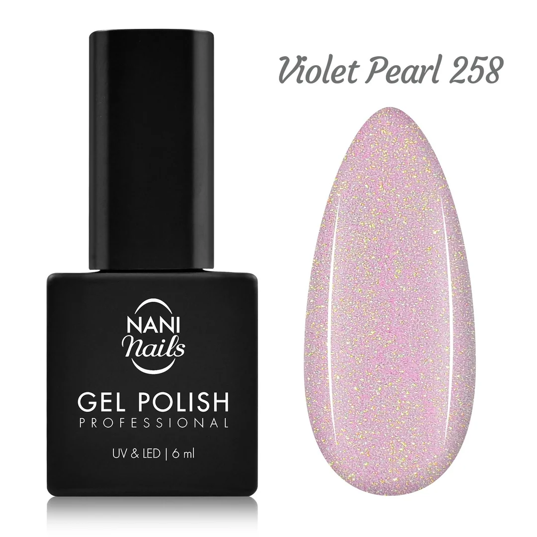 Gél lak – Violet Pearl 6 ml, UV/LED gél lak