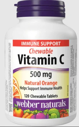 WEBBER NATURALS Vitamín C 500 mg natural orange 1×120 tbl, výživový doplnok