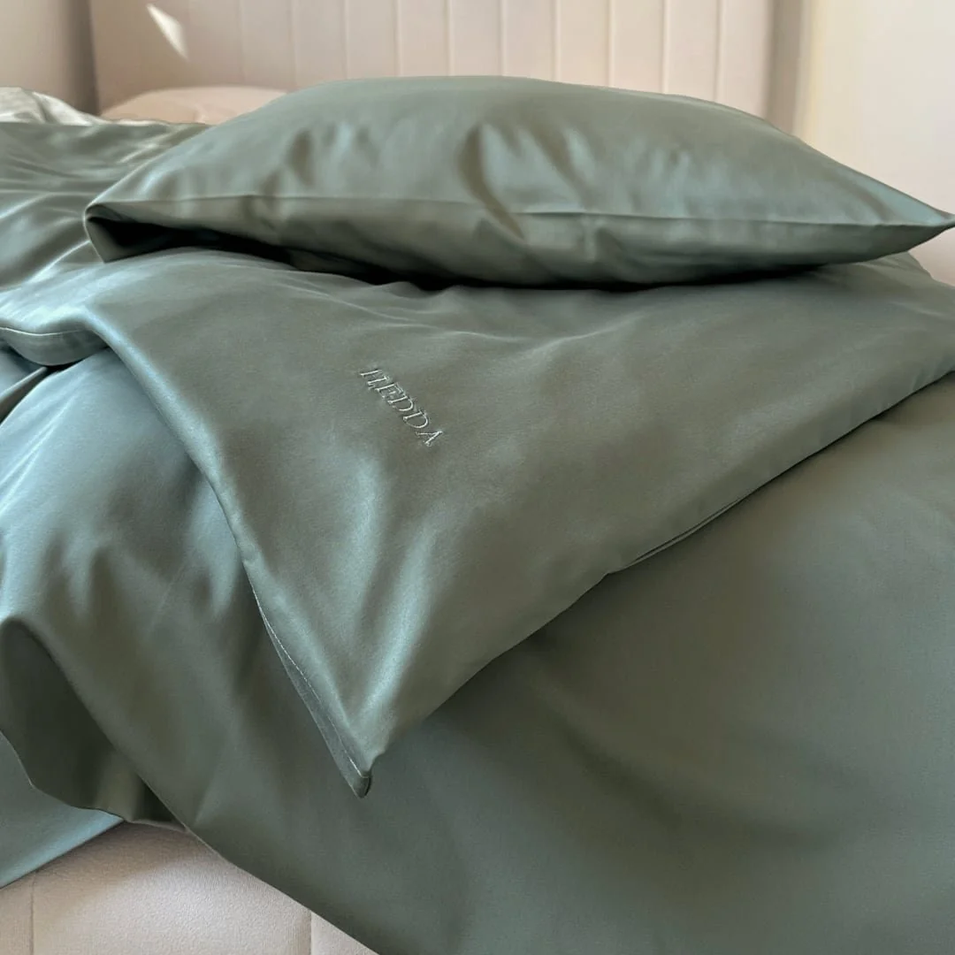 Obliečky Tencel Lyocell Iballa zelené rozmer: súprava 70 x 90 cm + 140 x 200 cm