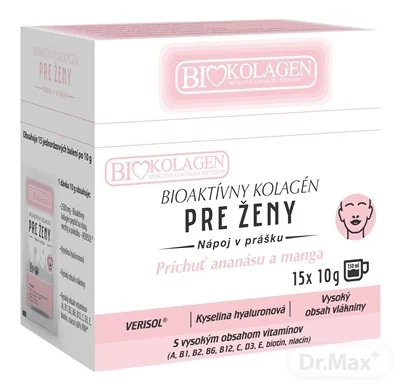 ASP BIOKOLAGEN Bioaktívny kolagén pre ženy 15×10 g, nápoj v prášku, vrecúška (150 g)