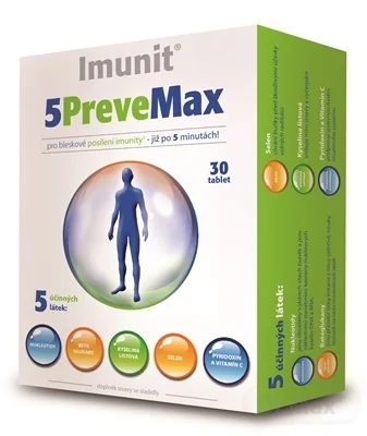 Imunit 5PreveMax 1×30 tbl, (s nukleotidami a betaglukánom)