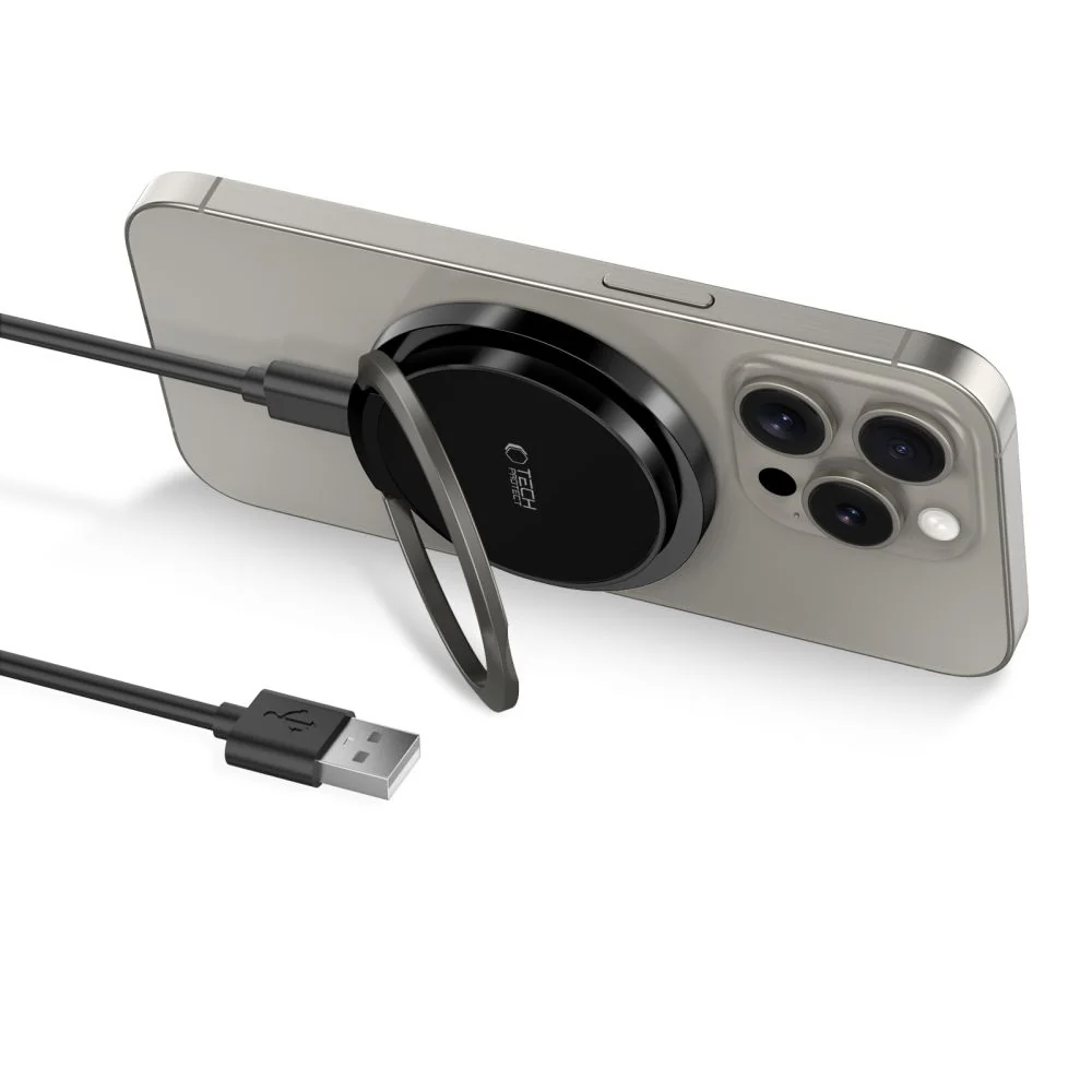 Tech-Protect A33 MagSafe bezdrôtová nabíjačka 15W, čierna