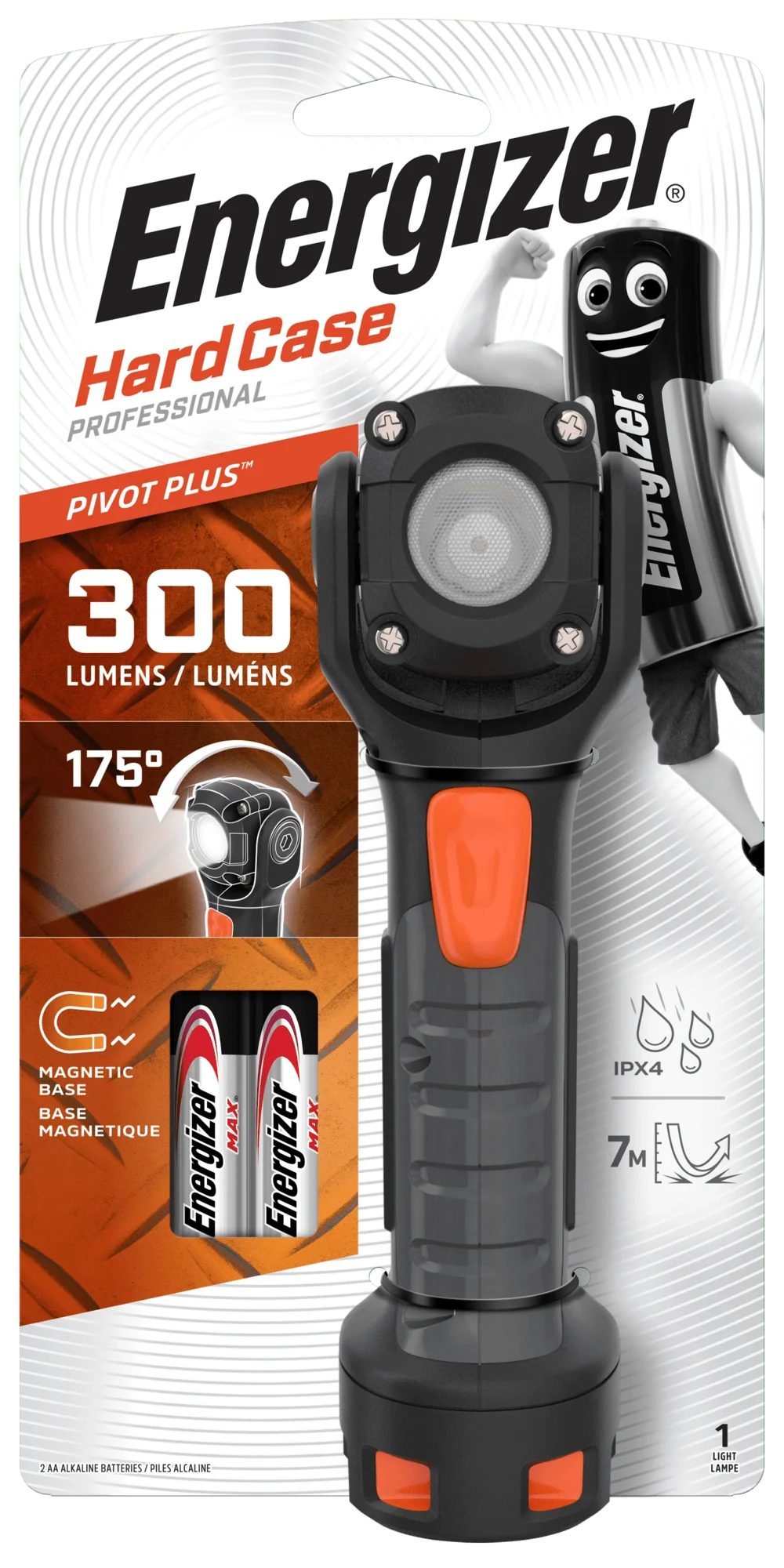 Energizer ručné pracovné LED svietidlo HardCase Pivot 2 x AA