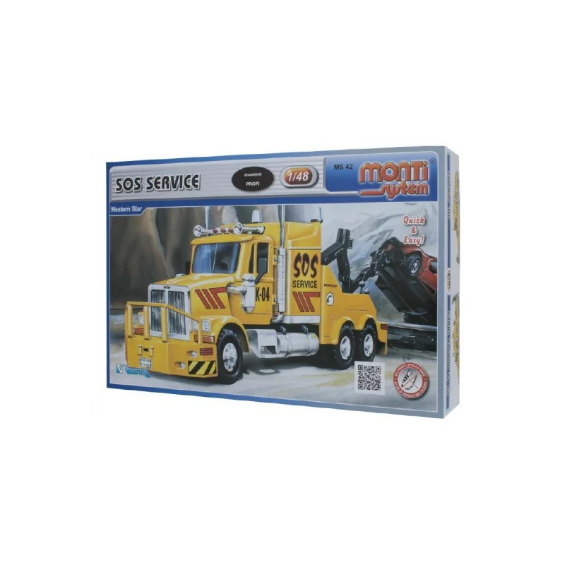 SEVA Stavebnica Monti 42 SOS Service Western star 1:48 v krabici 22x15x6cm