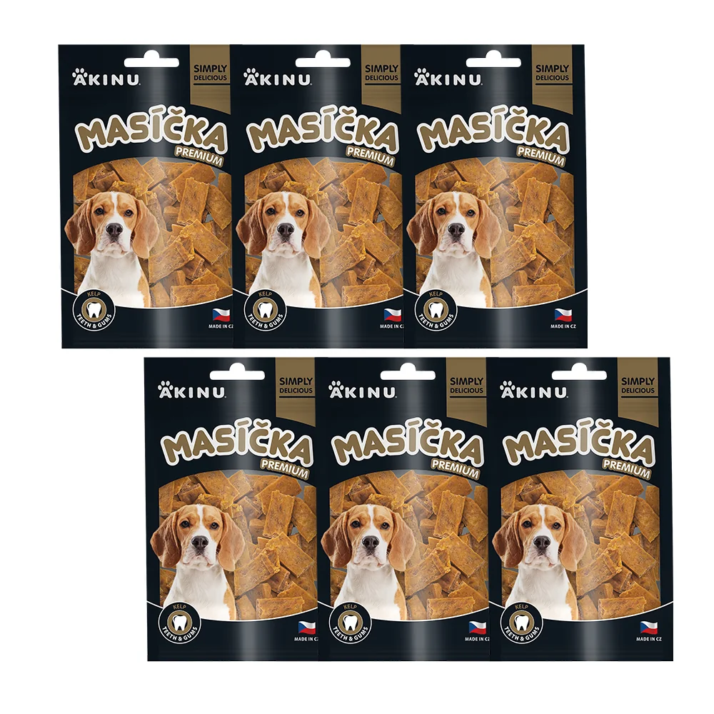 Akinu MASÍČKA PREMIUM Dentálne pochúťky pre psy 6 x 75 g