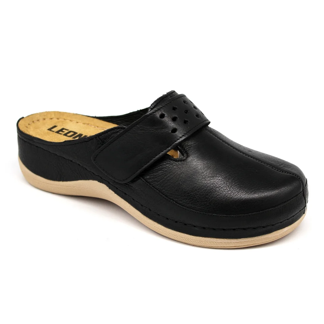 Leon 902 Dámska zdravotná celokožená obuv 38 - 24cm, čierna, 4,5 cm