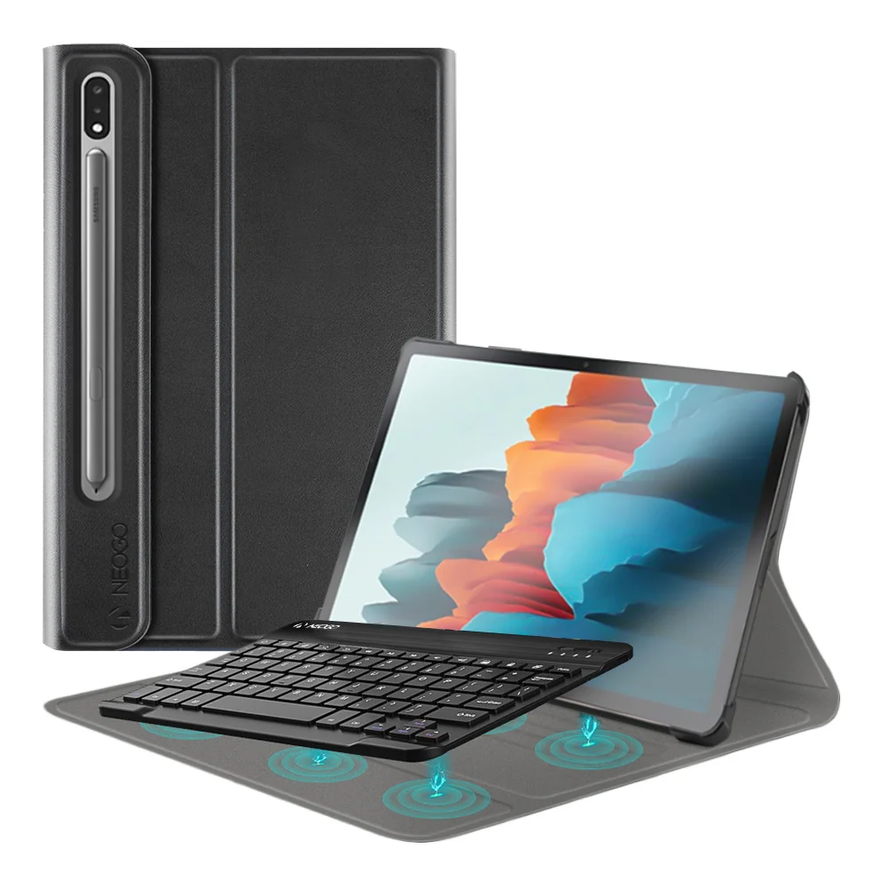 NEOGO Smart Cover Keyboard puzdro na Samsung Galaxy Tab S7 11'' 2020 čierne
