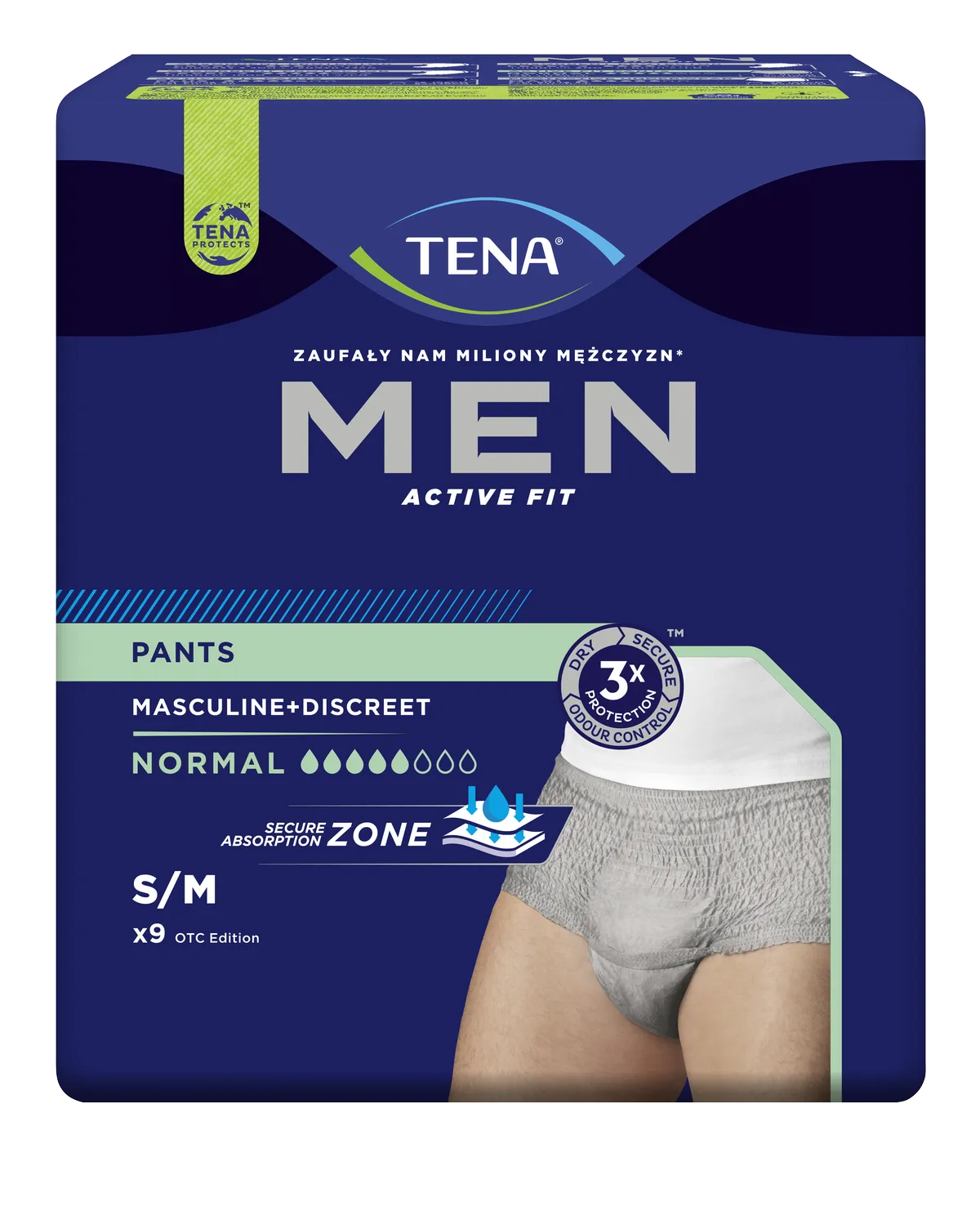 TENA Men Pants Normal Grey S/M