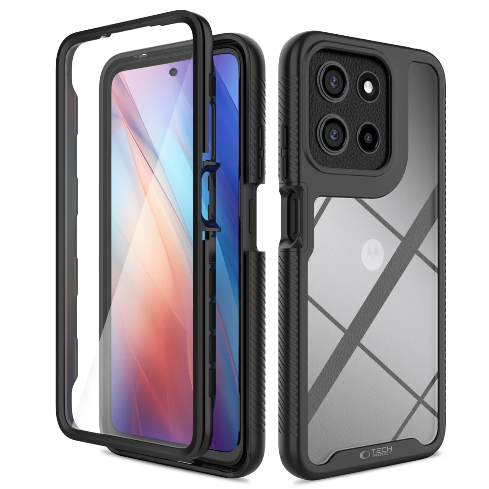 Tech-Protect Defense kryt na Motorola Moto G15 / G15 Power / G05 / E15, čierny , čierny
