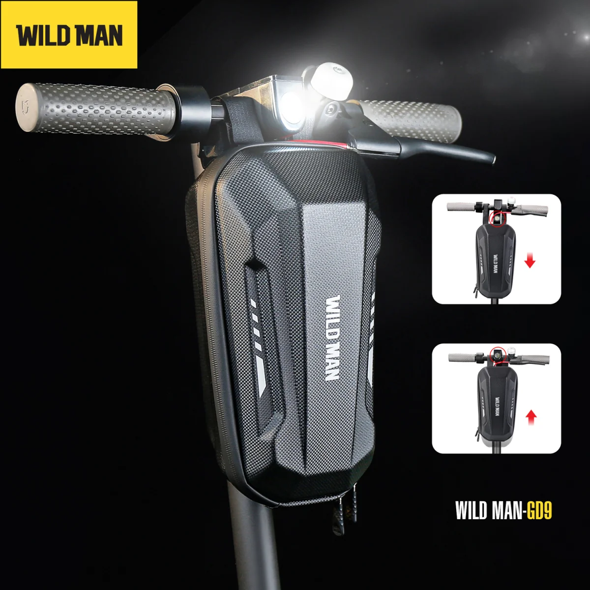 Wild Man GD9 taška na kolobežku 2L, čierna