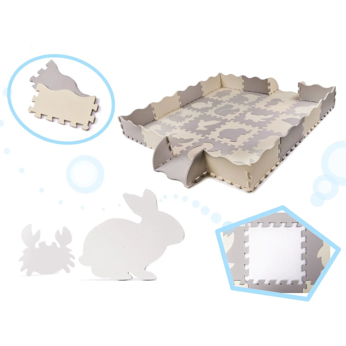 MG SoftPlay Pro penové puzzle podložka 36ks, animals