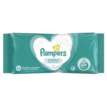 PAMPERS Baby Wipes Sensitive 1×52 ks, vlhčené obrúsky