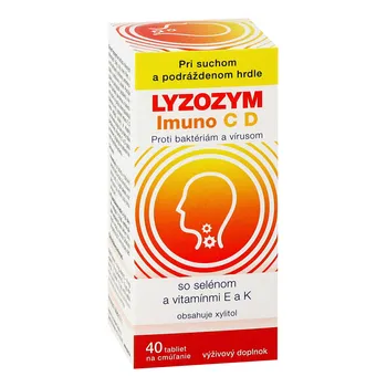 LYZOZYM Imuno C D 40 tbl. na cmúľanie 1×40 tbl, cmúľacie