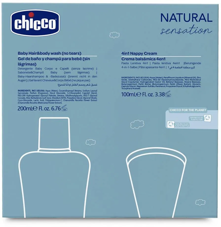 CHICCO Set darčekový kozmetický Natural Sensation - Daily Protection 0m+ 1×1 set, kozmetická darčeková sada