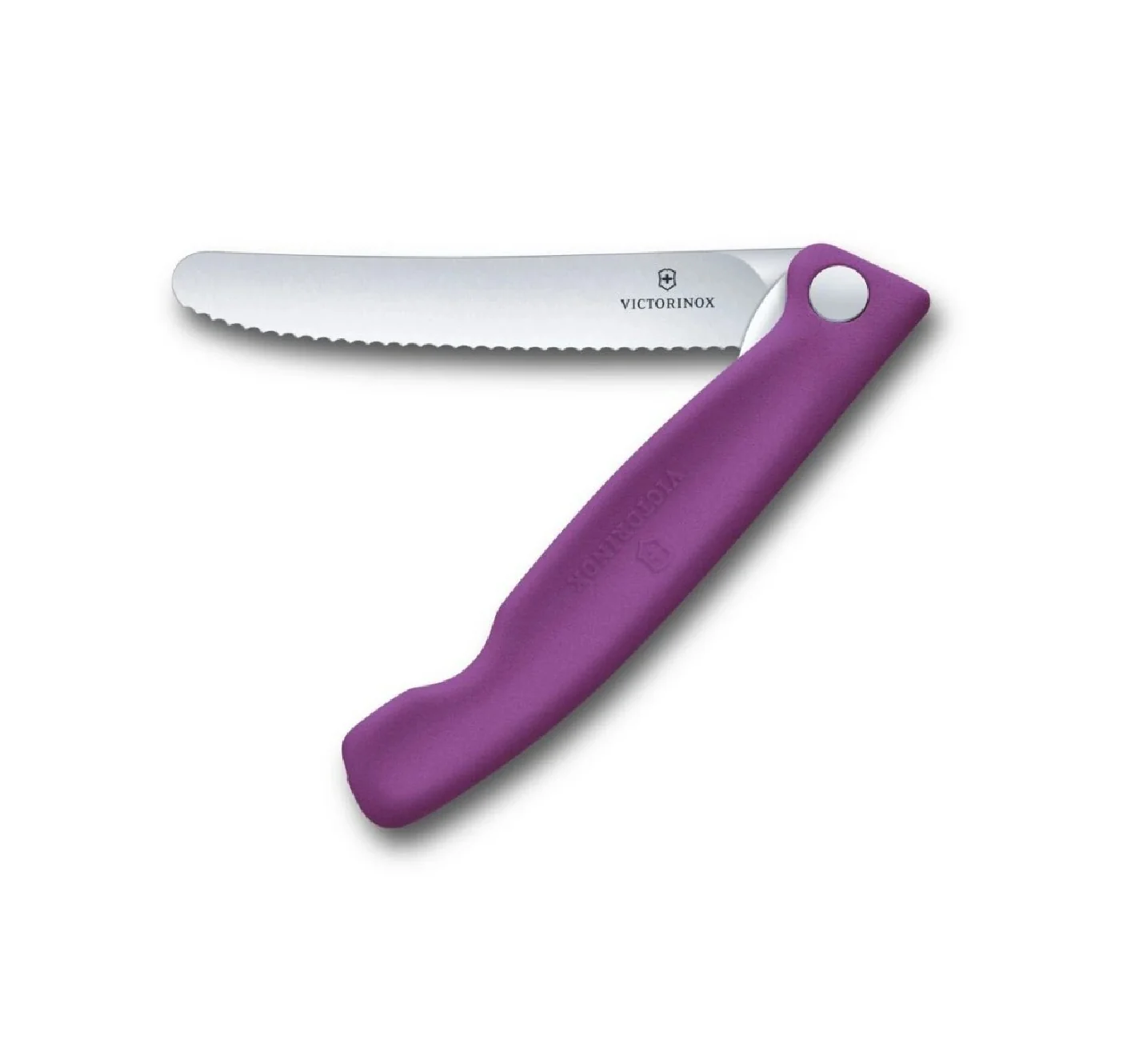 Swiss Classic, piknikový nôž, 11 cm, vlnitý, fialový, krabička