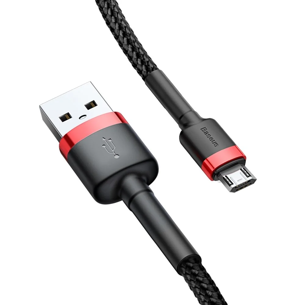 Baseus Cafule kábel USB / micro USB QC 3.0 1.5A 2m, čierny/červený