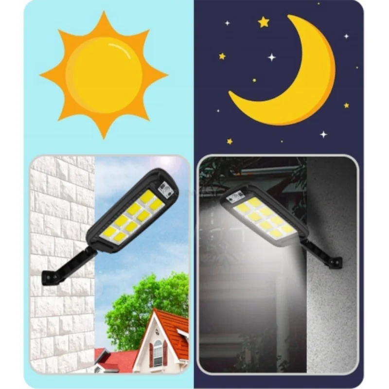 MG Solar Street solárna lampa 260lm, čierna