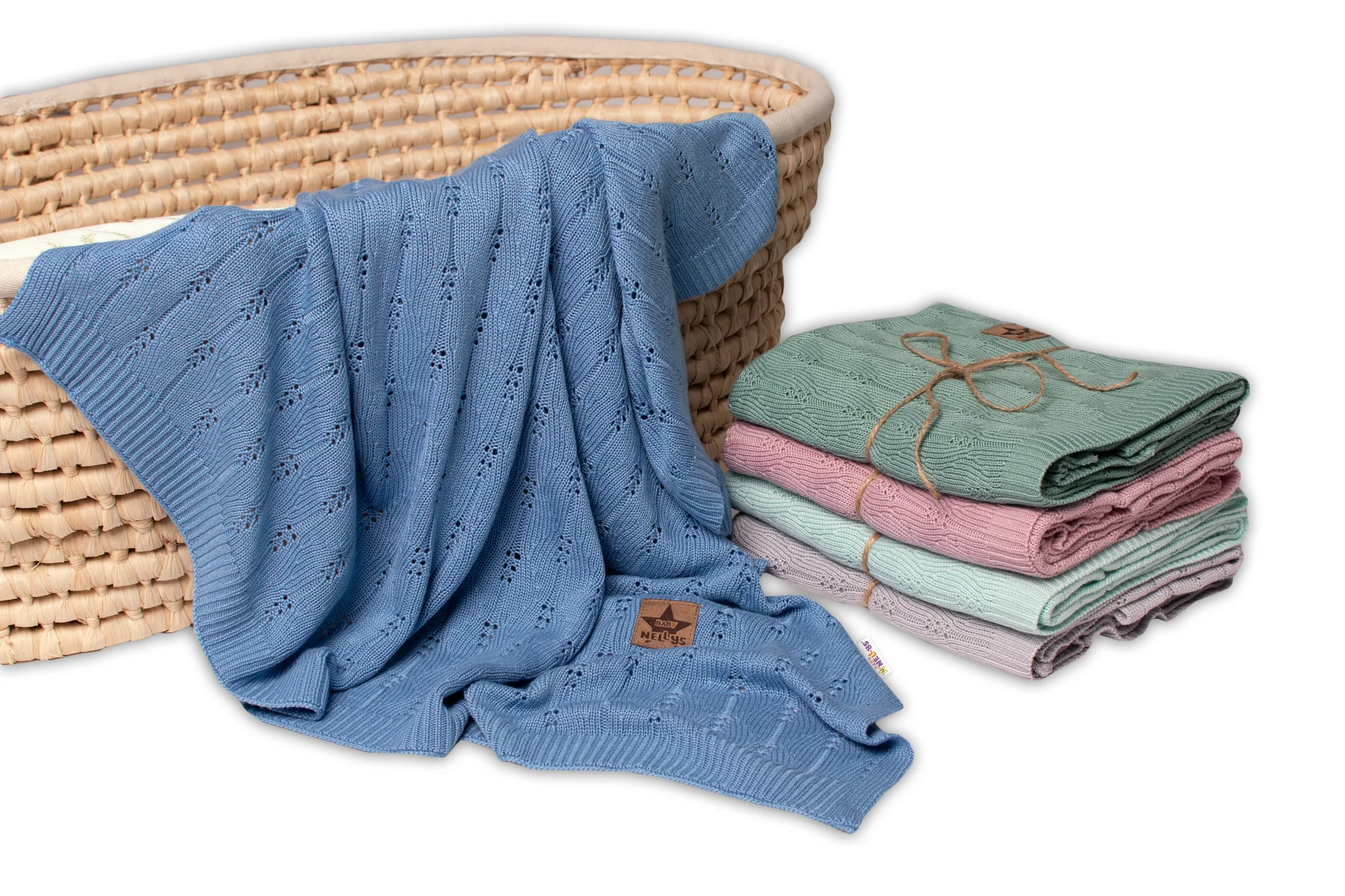Luxusná bambusová detská deka Bamboo, 80x100 cm Baby Nellys, jeans