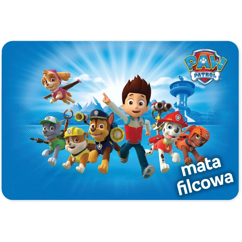 Nickelodeon Filcová podložka Paw Patrol modrá 100x150 cm