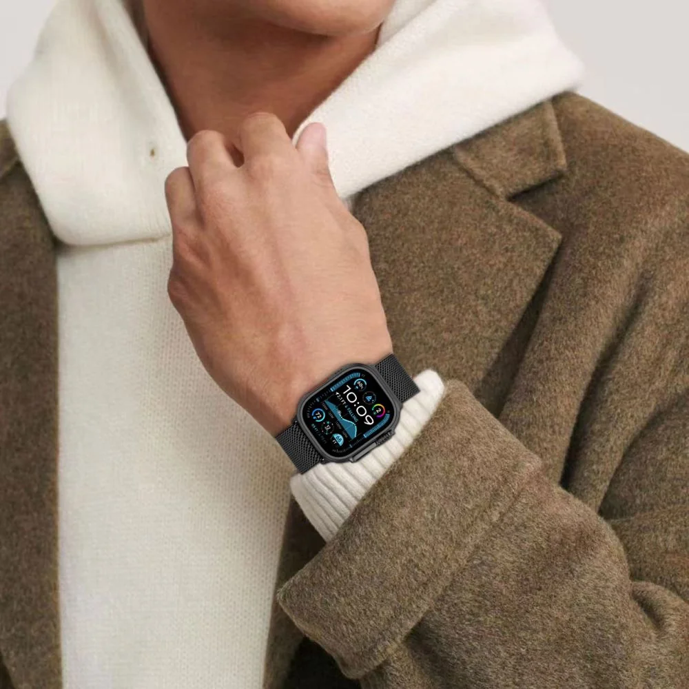 Tech-Protect Milano remienok na Apple Watch 44/45/46/49mm, silver