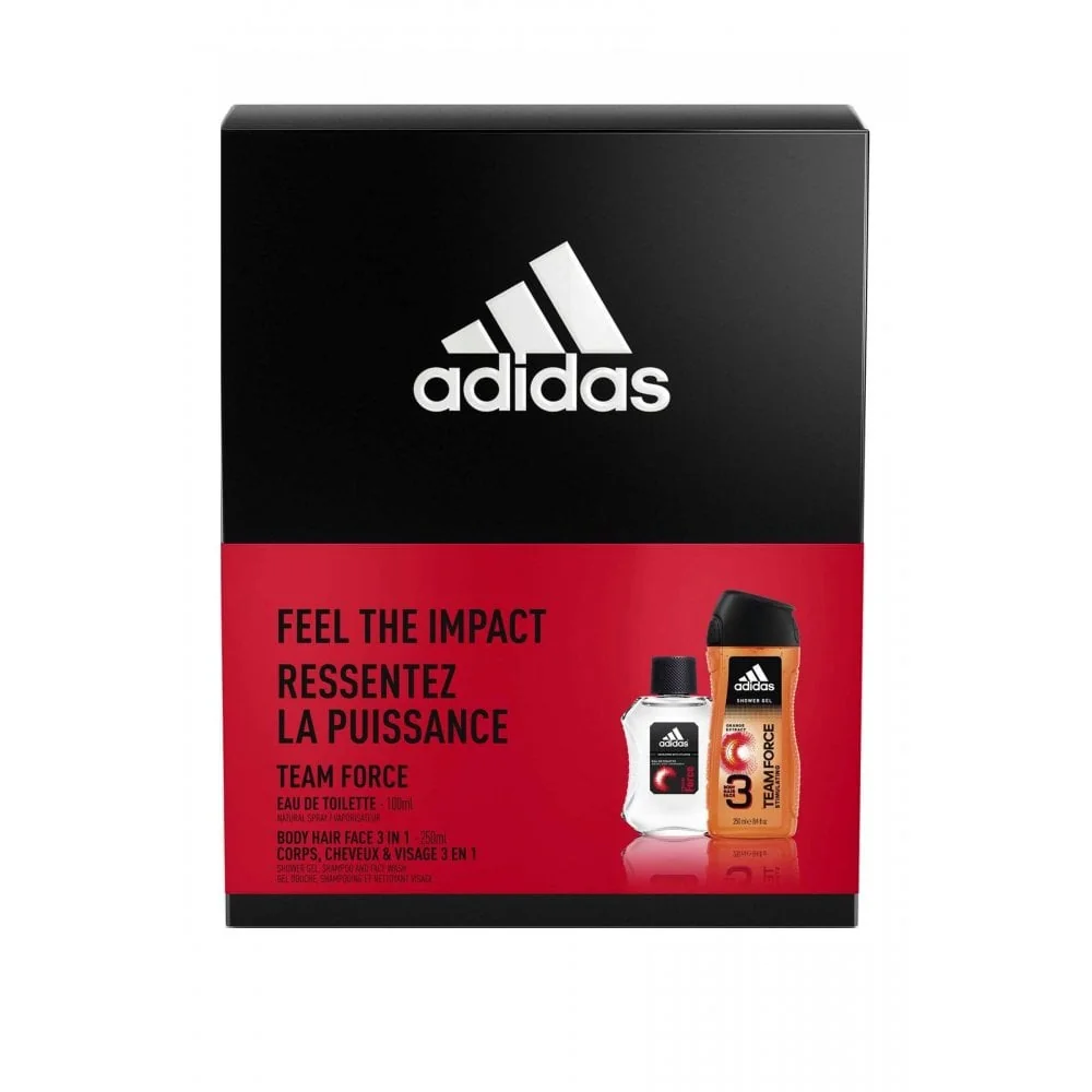 ADIDAS TEAM FORCE toaletná voda 100ML + sprchový gél 250ML 1×1set