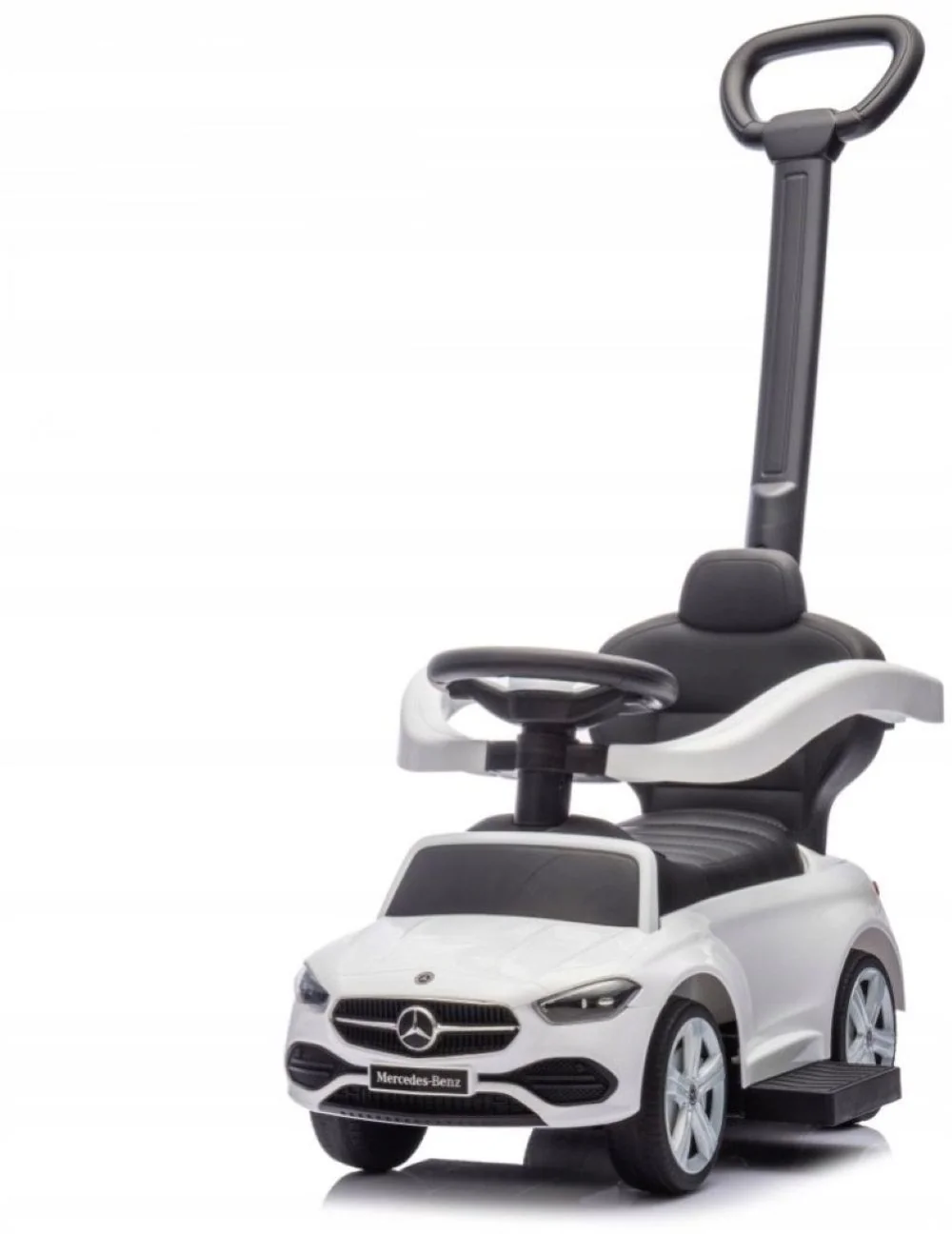Detské odrážadlo Mercedes C-Class s riadiacou tyčou - biele