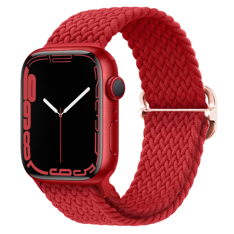 BStrap Elastic Nylon remienok na Apple Watch 42/44/45mm red