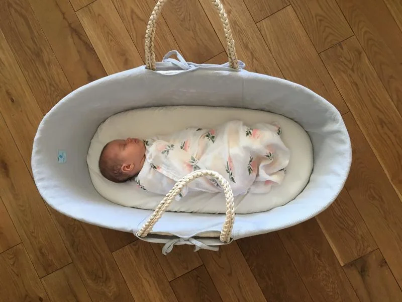 AHOJBABY Poťah do Mojžišovho košíka pre bábätko Marine 1×1 ks