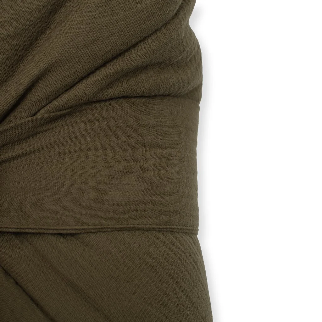Mušelínová šnurovacia zavinovačka New Baby olive , 20C58709