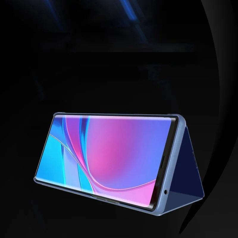 MG Clear View knižkové puzdro na Samsung Galaxy A72, modré