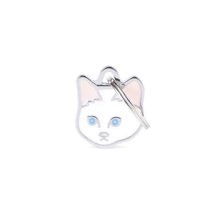 MF WHITE EUROPEAN SHORTHAIR 2x1,9cm gravírovateľný prívesok