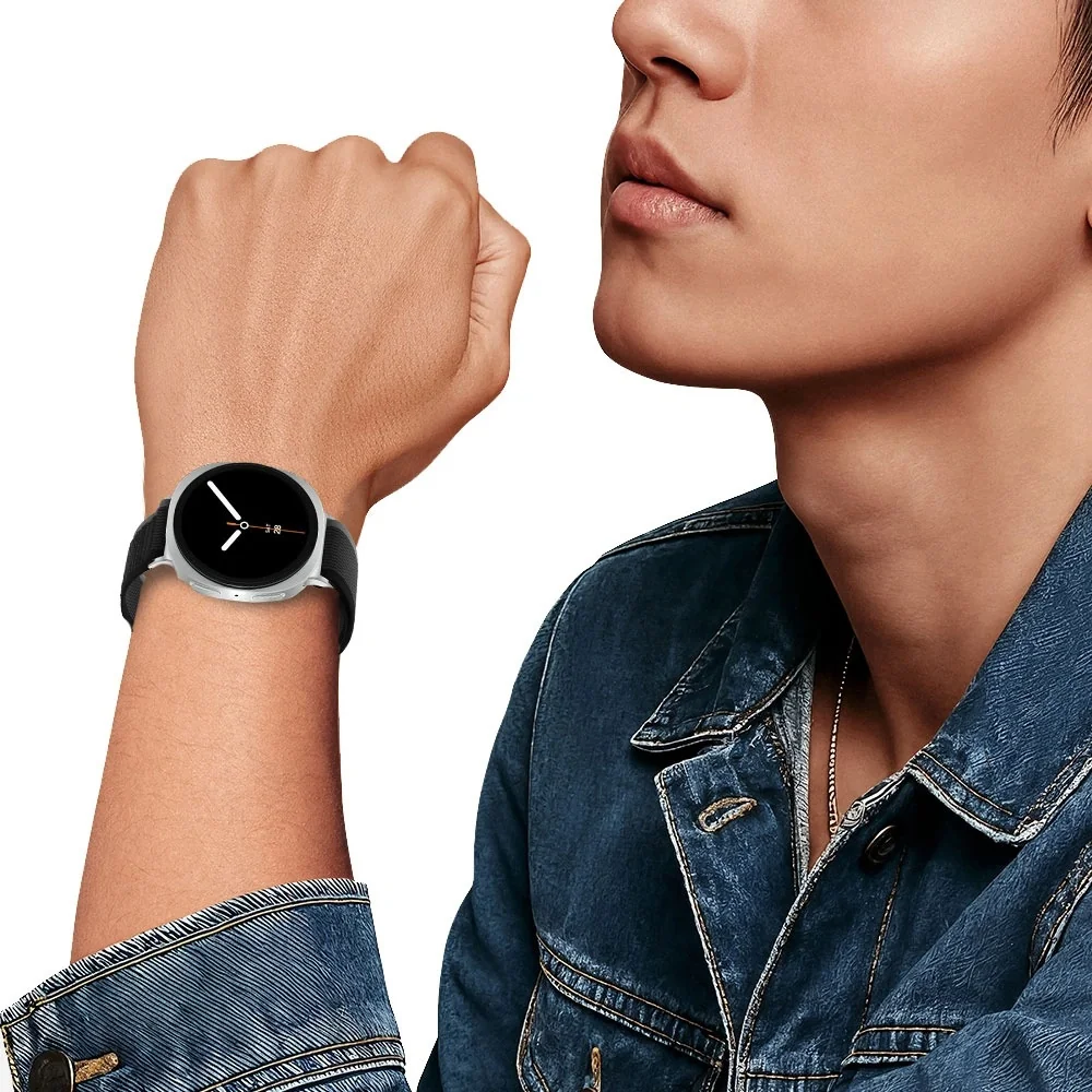 Tech-Protect Nylon Stripe remienok na Samsung Galaxy Watch 8 / Classic (40/44/46mm), black/orange (40/44/46mm), black/orange