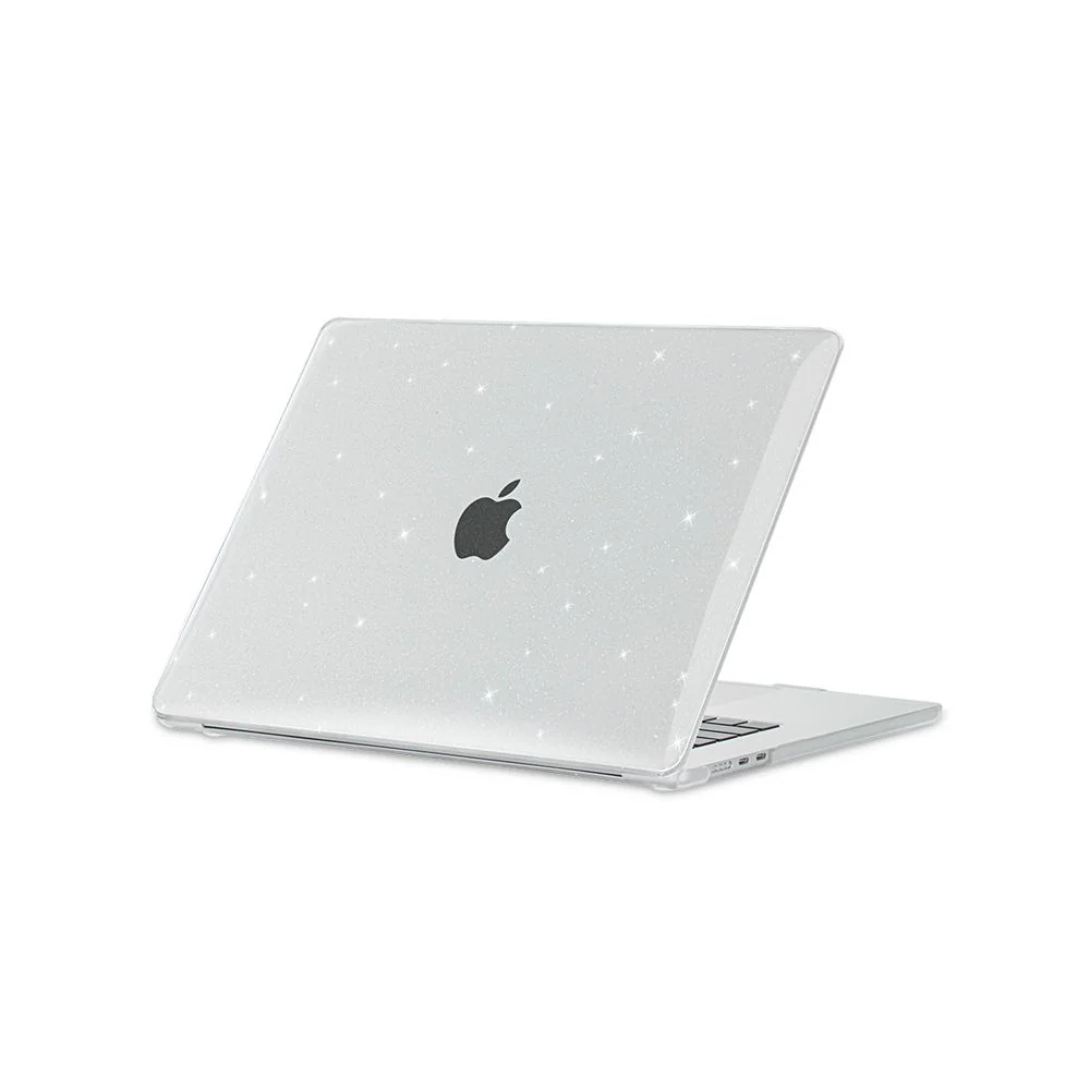 Tech-Protect Smartshell kryt na Macbook Air 15'' M2 – M5 2023-2026, glitter priesvitný itter priesvitný